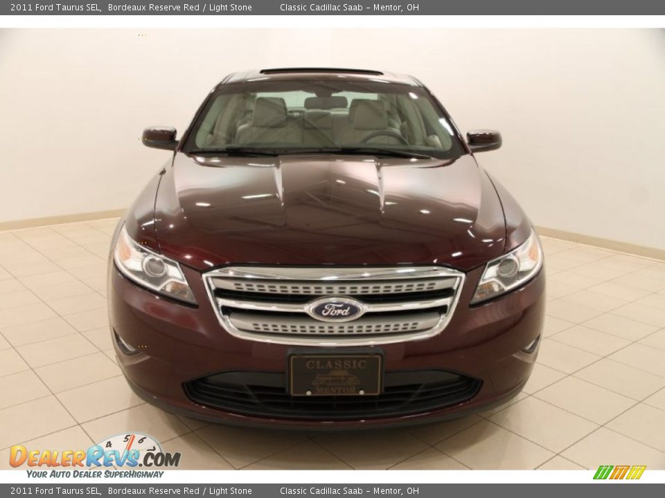 2011 Ford Taurus SEL Bordeaux Reserve Red / Light Stone Photo #2