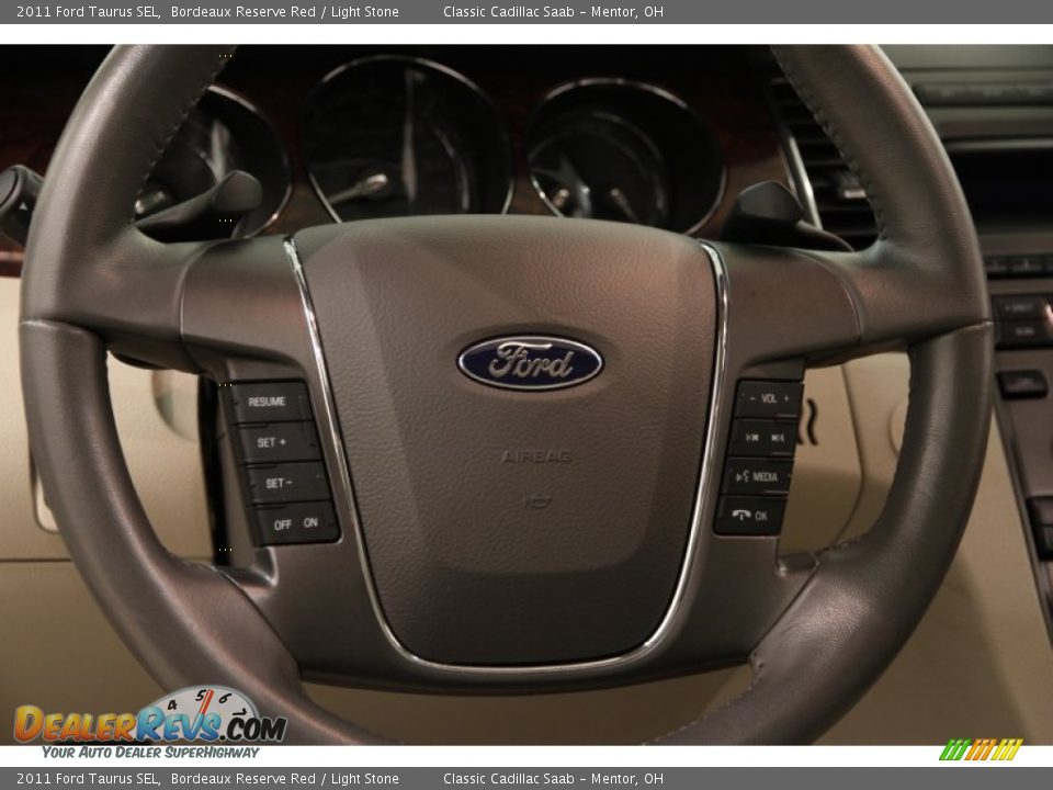 2011 Ford Taurus SEL Bordeaux Reserve Red / Light Stone Photo #6