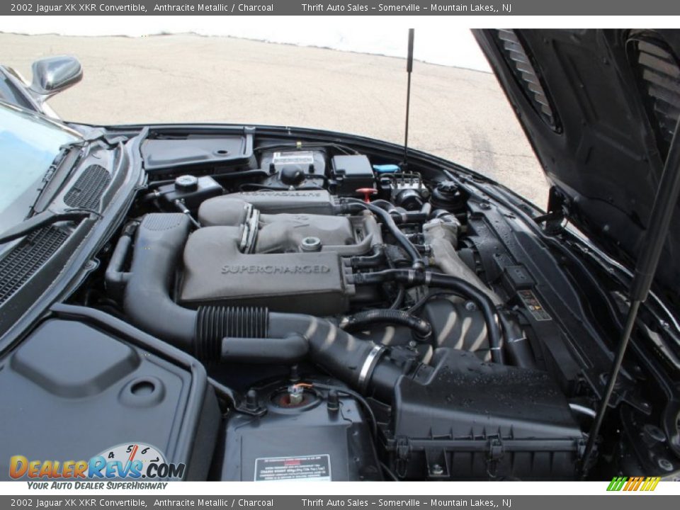 2002 Jaguar XK XKR Convertible Anthracite Metallic / Charcoal Photo #36