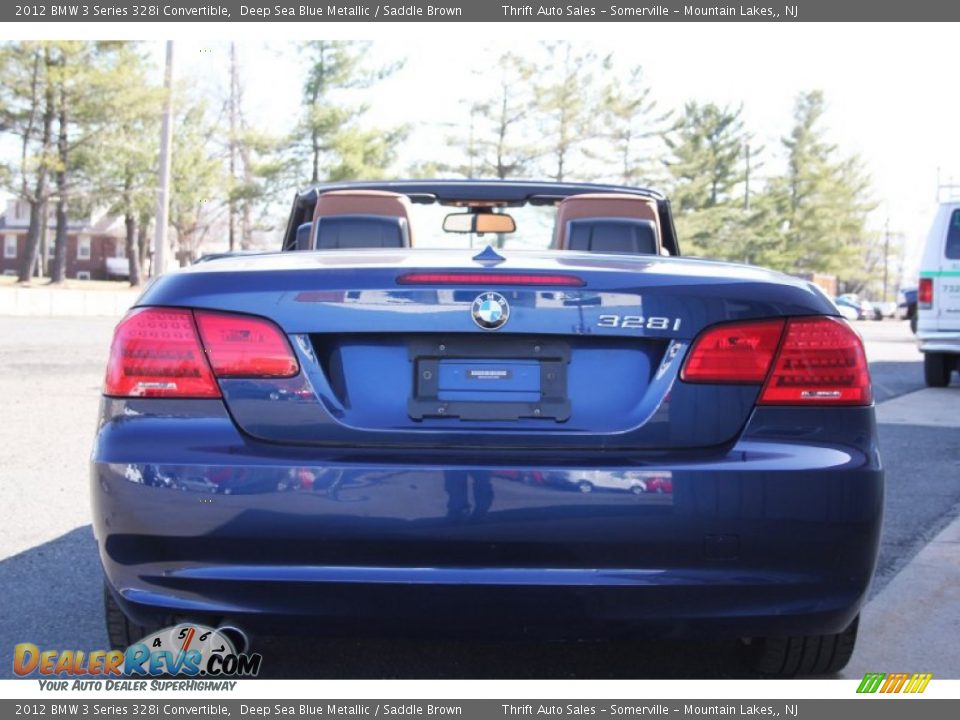 2012 BMW 3 Series 328i Convertible Deep Sea Blue Metallic / Saddle Brown Photo #5