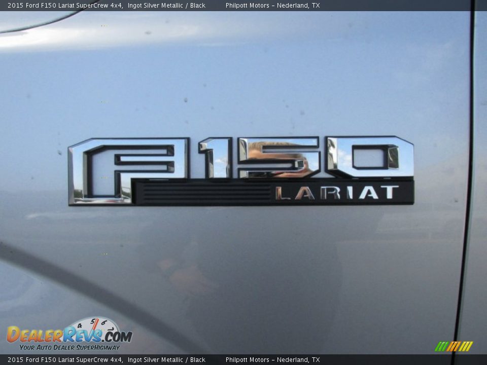 2015 Ford F150 Lariat SuperCrew 4x4 Ingot Silver Metallic / Black Photo #14