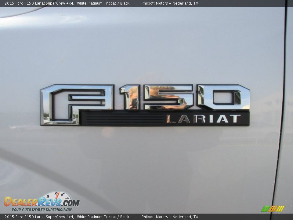 2015 Ford F150 Lariat SuperCrew 4x4 White Platinum Tricoat / Black Photo #14