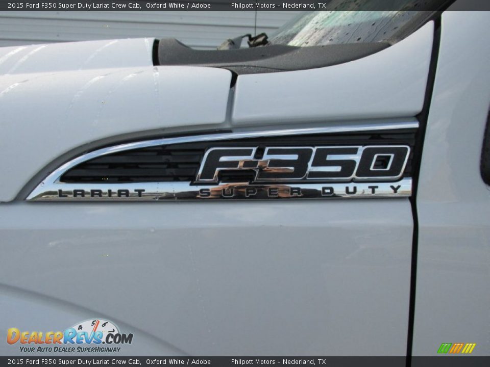 2015 Ford F350 Super Duty Lariat Crew Cab Oxford White / Adobe Photo #14