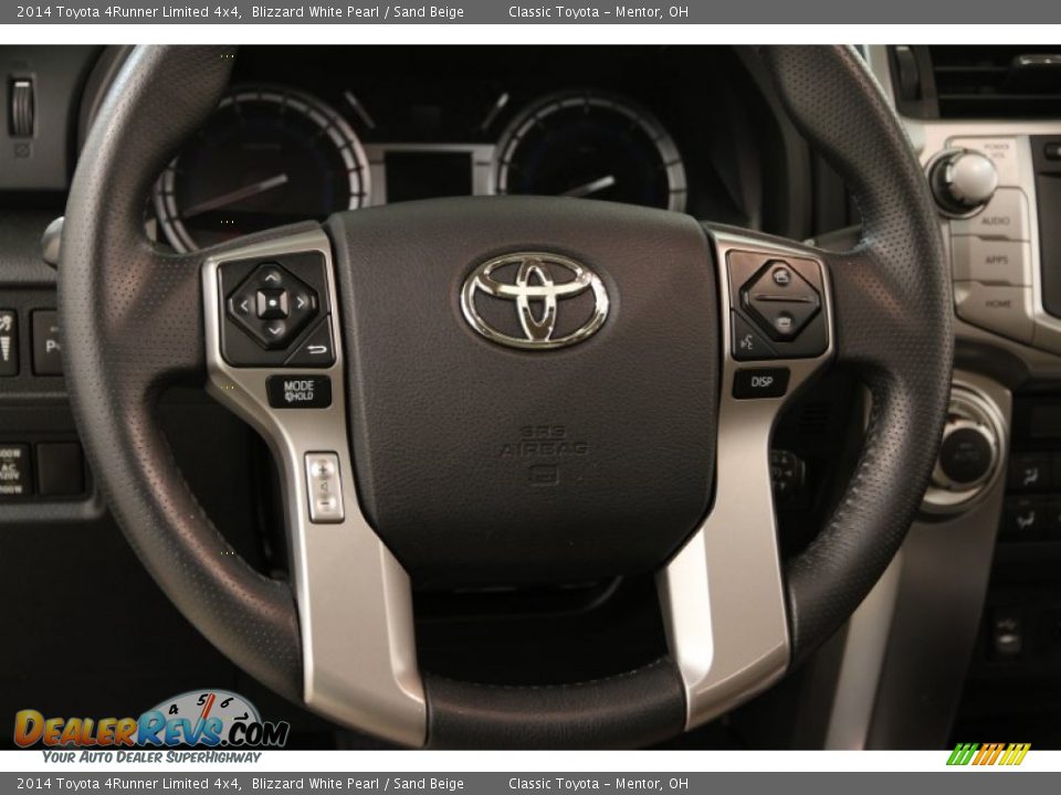 2014 Toyota 4Runner Limited 4x4 Blizzard White Pearl / Sand Beige Photo #7