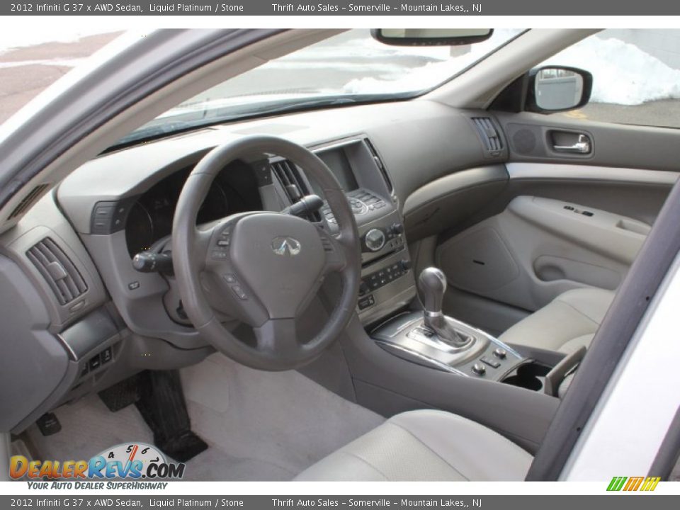 2012 Infiniti G 37 x AWD Sedan Liquid Platinum / Stone Photo #9