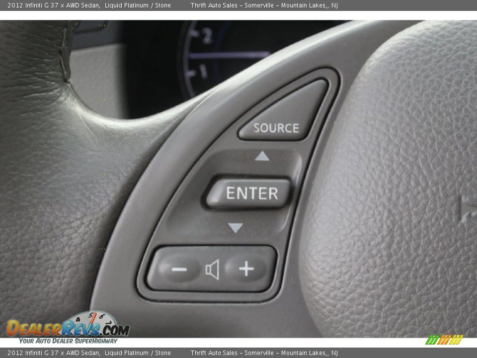 2012 Infiniti G 37 x AWD Sedan Liquid Platinum / Stone Photo #16