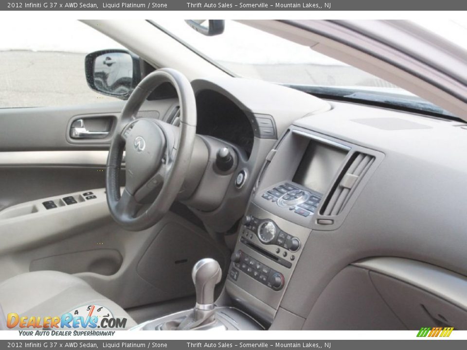 2012 Infiniti G 37 x AWD Sedan Liquid Platinum / Stone Photo #35