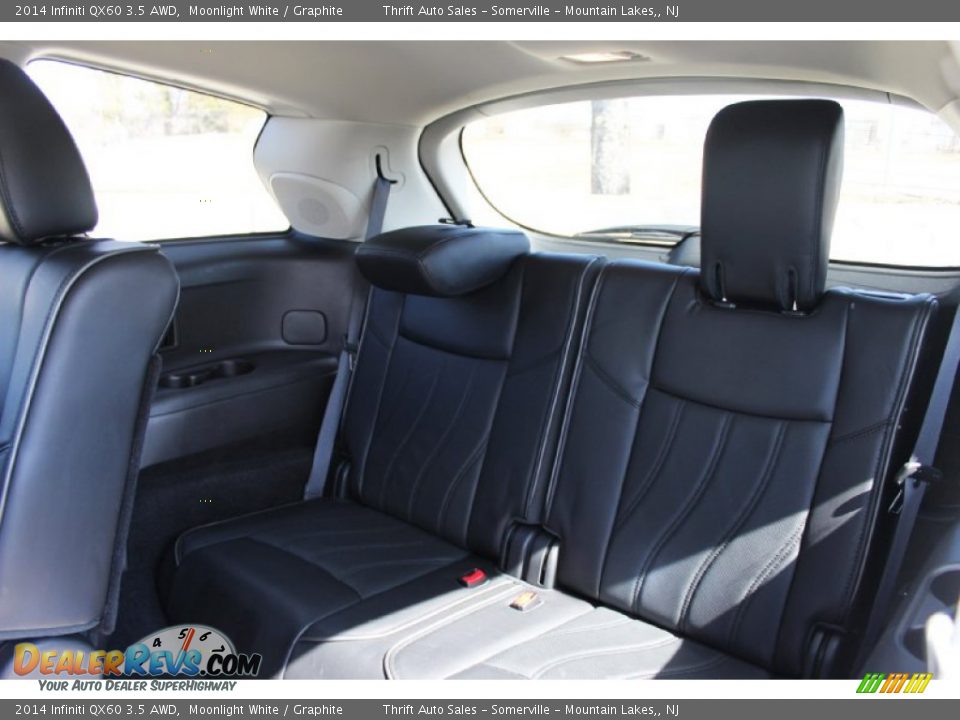 2014 Infiniti QX60 3.5 AWD Moonlight White / Graphite Photo #22