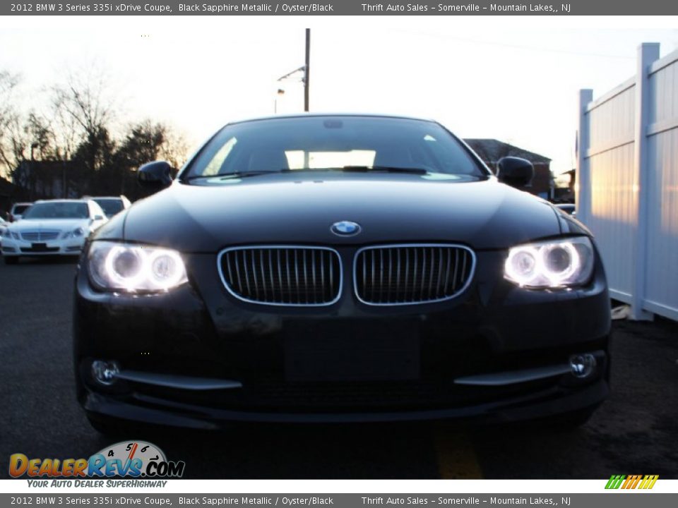 2012 BMW 3 Series 335i xDrive Coupe Black Sapphire Metallic / Oyster/Black Photo #6