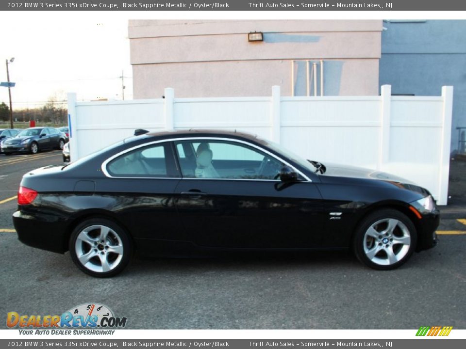 2012 BMW 3 Series 335i xDrive Coupe Black Sapphire Metallic / Oyster/Black Photo #7