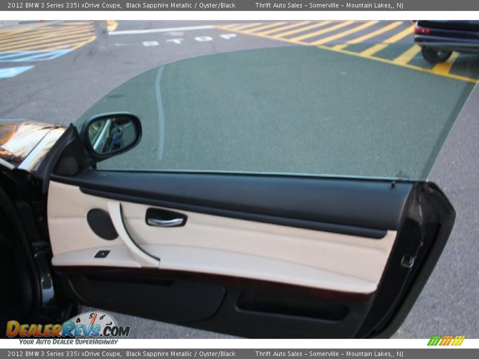 2012 BMW 3 Series 335i xDrive Coupe Black Sapphire Metallic / Oyster/Black Photo #23