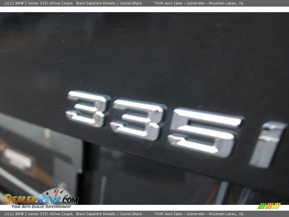 2012 BMW 3 Series 335i xDrive Coupe Black Sapphire Metallic / Oyster/Black Photo #28