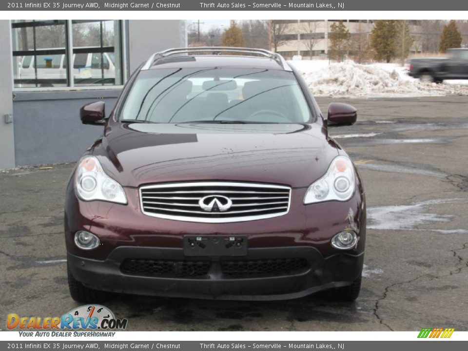 2011 Infiniti EX 35 Journey AWD Midnight Garnet / Chestnut Photo #2