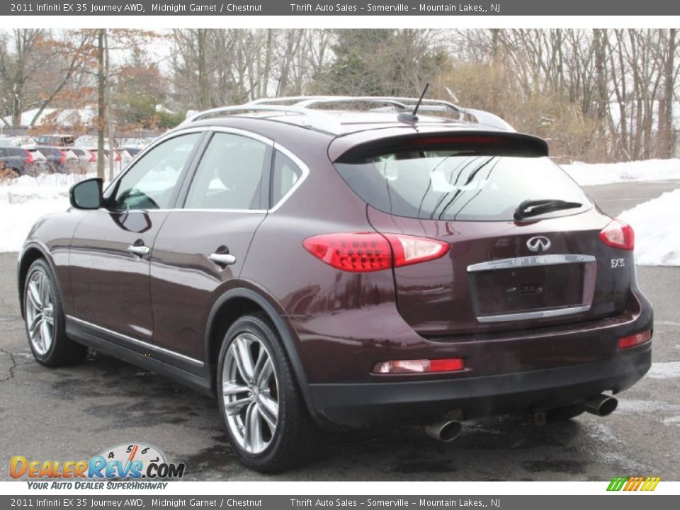 2011 Infiniti EX 35 Journey AWD Midnight Garnet / Chestnut Photo #4