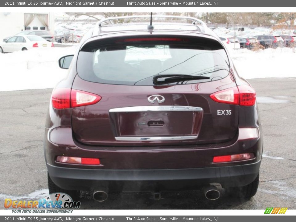 2011 Infiniti EX 35 Journey AWD Midnight Garnet / Chestnut Photo #5