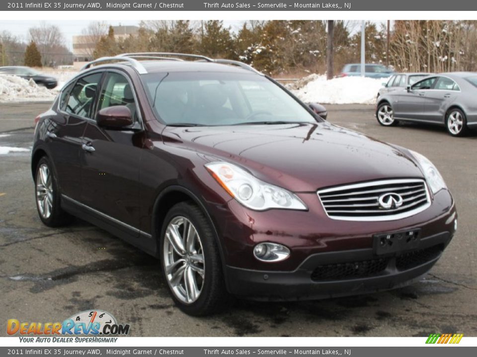 2011 Infiniti EX 35 Journey AWD Midnight Garnet / Chestnut Photo #8