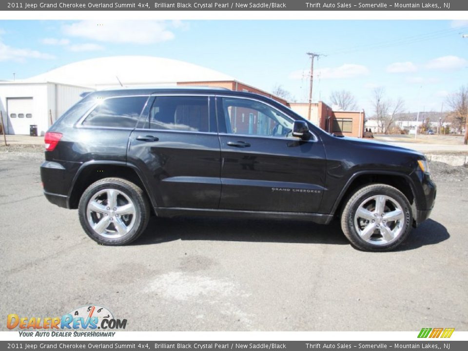 2011 Jeep Grand Cherokee Overland Summit 4x4 Brilliant Black Crystal Pearl / New Saddle/Black Photo #4