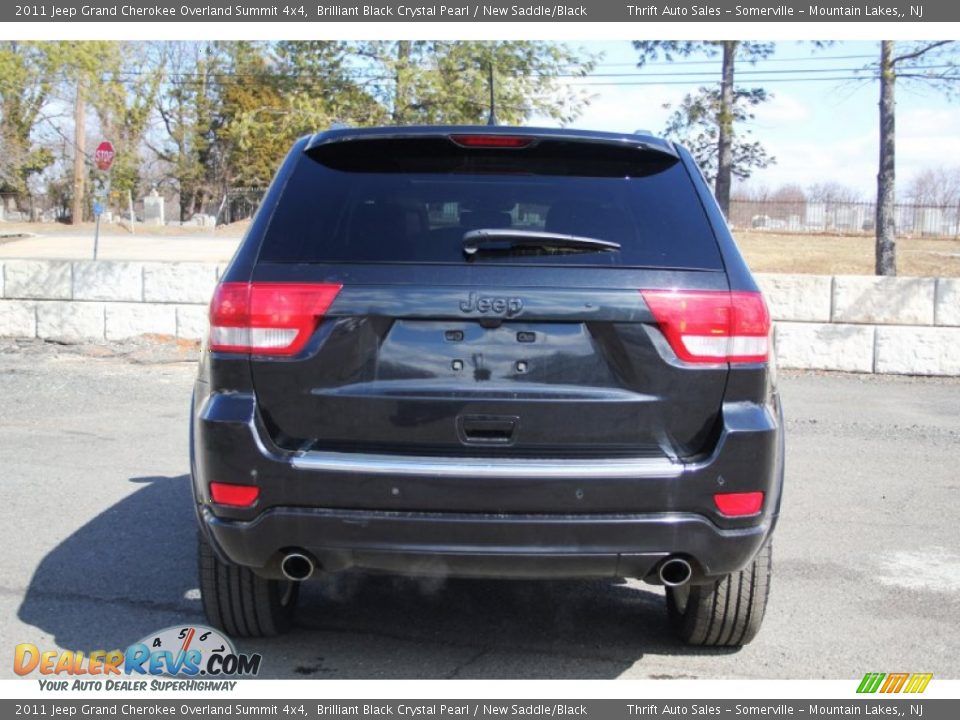 2011 Jeep Grand Cherokee Overland Summit 4x4 Brilliant Black Crystal Pearl / New Saddle/Black Photo #6