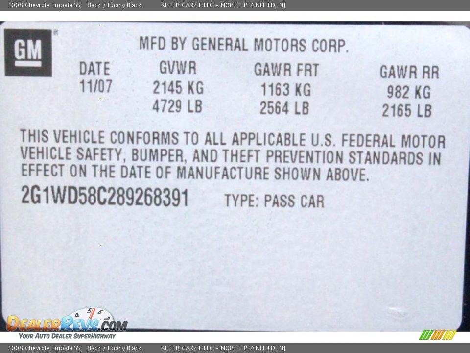 2008 Chevrolet Impala SS Black / Ebony Black Photo #36