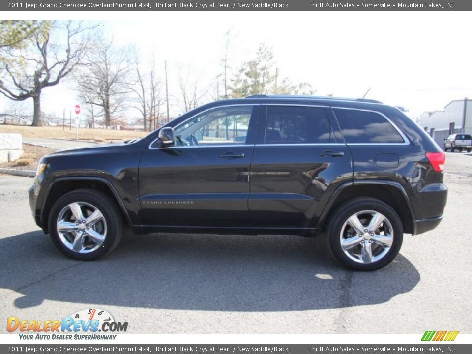 2011 Jeep Grand Cherokee Overland Summit 4x4 Brilliant Black Crystal Pearl / New Saddle/Black Photo #9