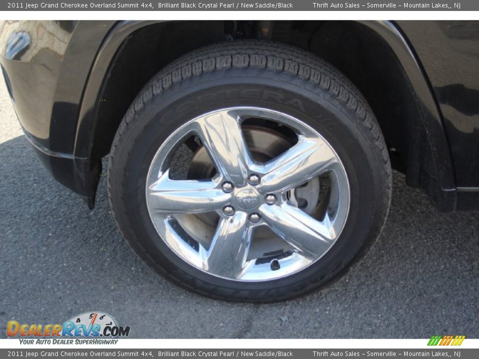 2011 Jeep Grand Cherokee Overland Summit 4x4 Brilliant Black Crystal Pearl / New Saddle/Black Photo #10