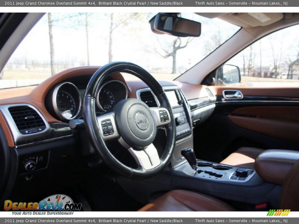 2011 Jeep Grand Cherokee Overland Summit 4x4 Brilliant Black Crystal Pearl / New Saddle/Black Photo #31