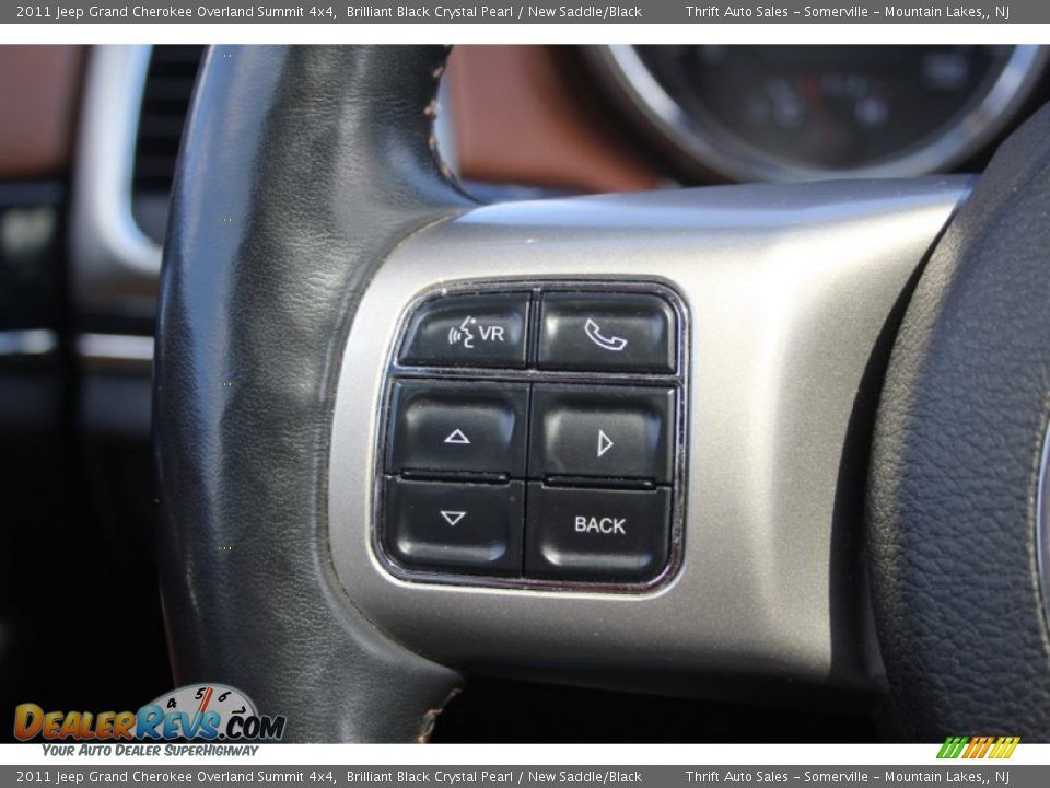 2011 Jeep Grand Cherokee Overland Summit 4x4 Brilliant Black Crystal Pearl / New Saddle/Black Photo #33