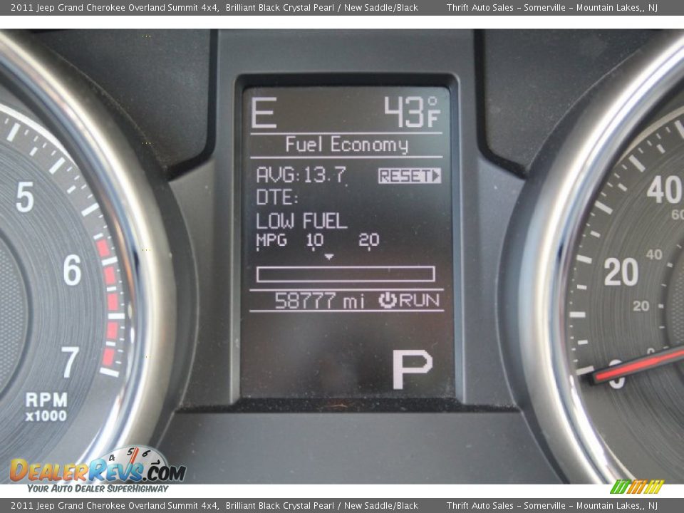 2011 Jeep Grand Cherokee Overland Summit 4x4 Brilliant Black Crystal Pearl / New Saddle/Black Photo #36