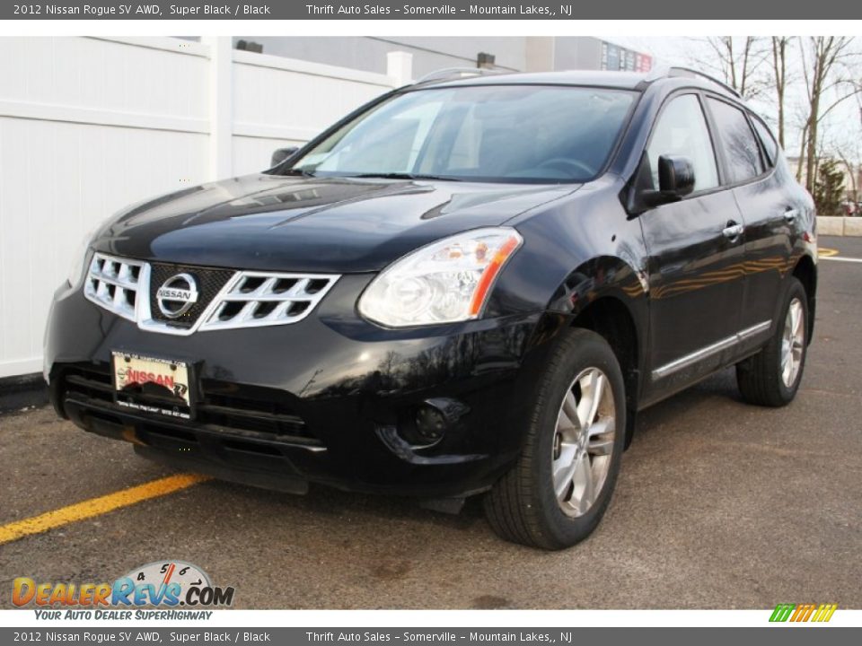 2012 Nissan Rogue SV AWD Super Black / Black Photo #2