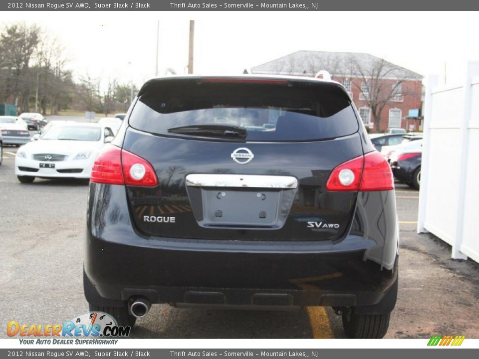 2012 Nissan Rogue SV AWD Super Black / Black Photo #4