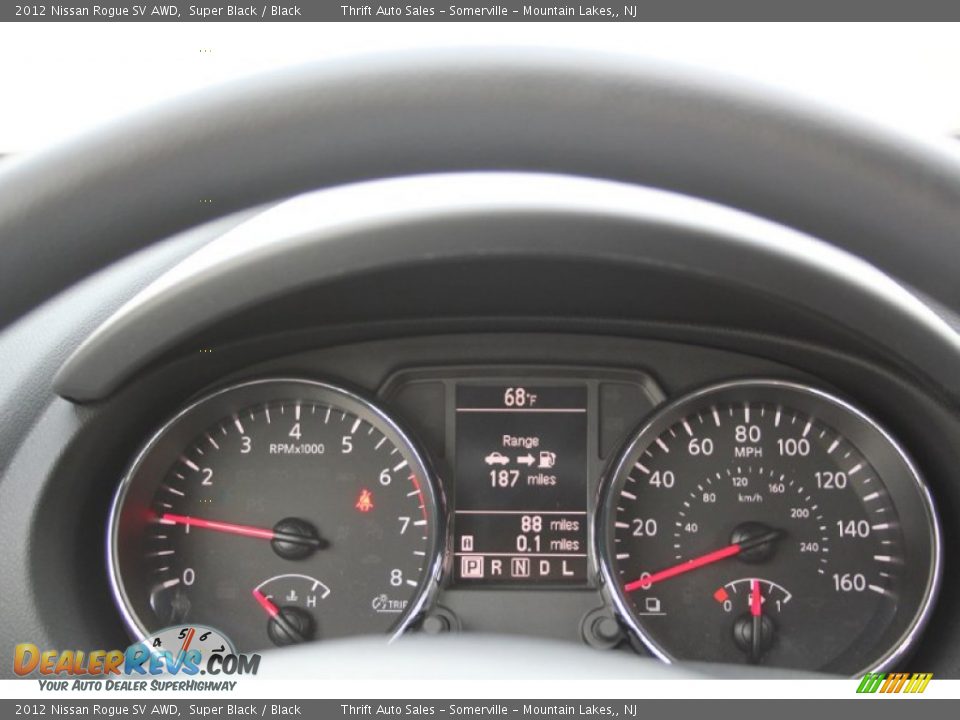 2012 Nissan Rogue SV AWD Super Black / Black Photo #8