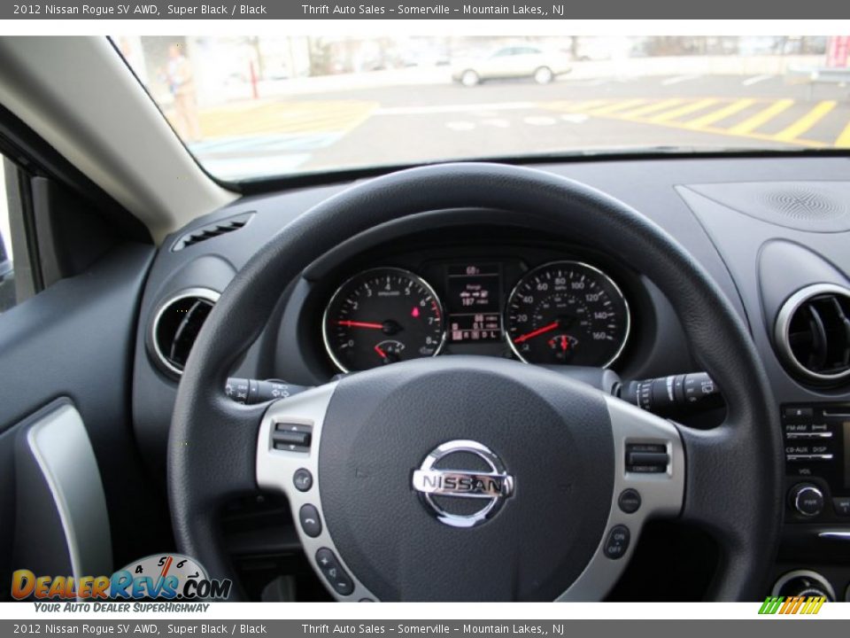 2012 Nissan Rogue SV AWD Super Black / Black Photo #9