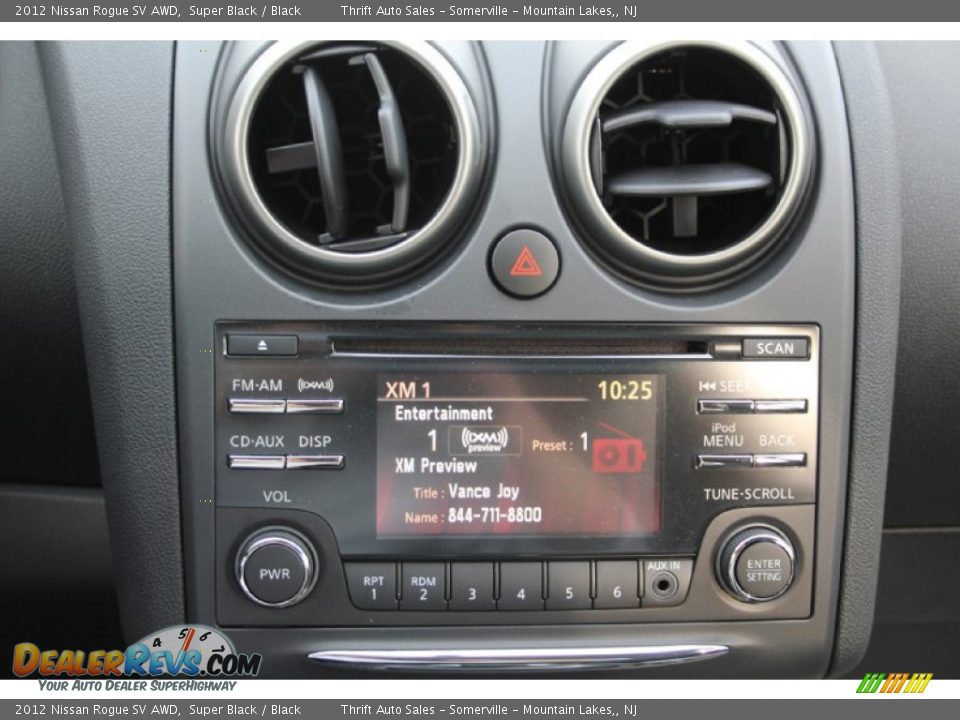 2012 Nissan Rogue SV AWD Super Black / Black Photo #10