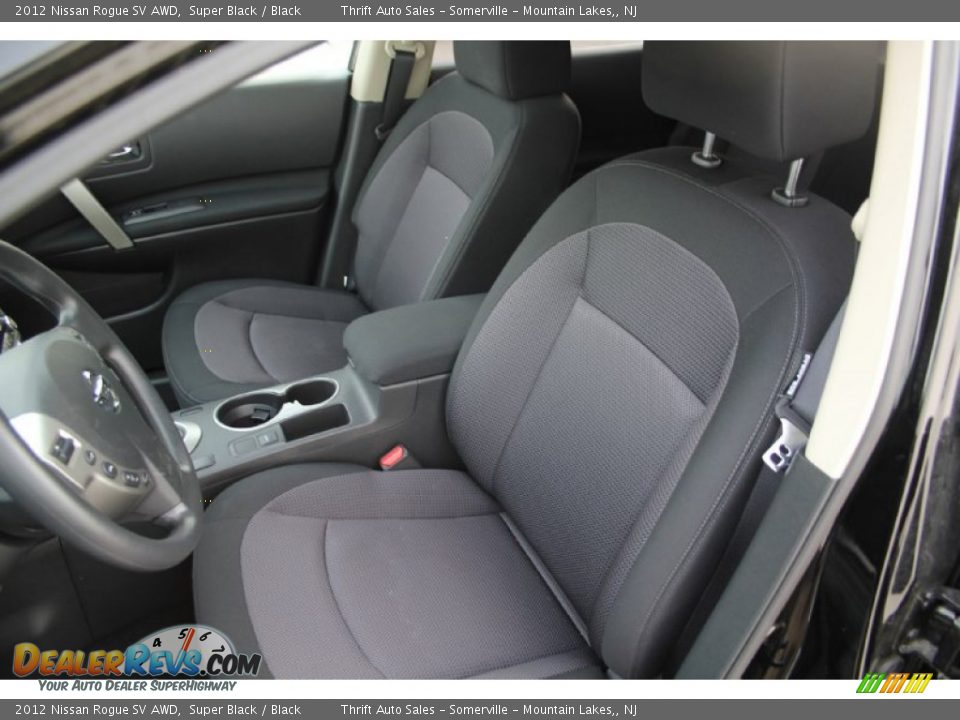 2012 Nissan Rogue SV AWD Super Black / Black Photo #14