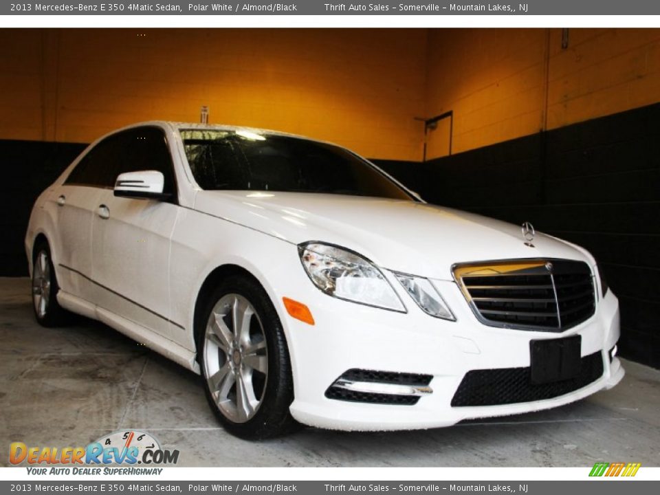 2013 Mercedes-Benz E 350 4Matic Sedan Polar White / Almond/Black Photo #7