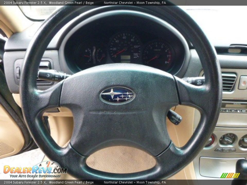 2004 Subaru Forester 2.5 X Woodland Green Pearl / Beige Photo #12