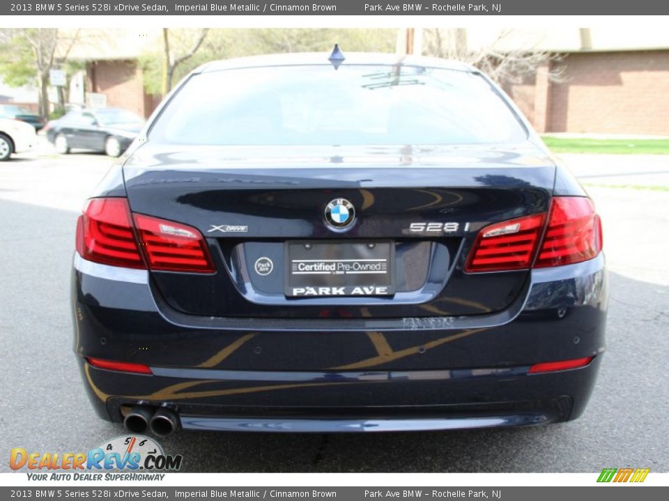 2013 BMW 5 Series 528i xDrive Sedan Imperial Blue Metallic / Cinnamon Brown Photo #4