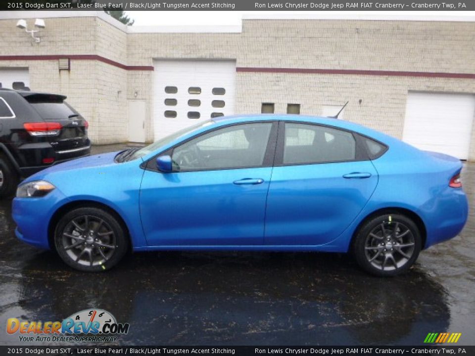 2015 Dodge Dart SXT Laser Blue Pearl / Black/Light Tungsten Accent Stitching Photo #2
