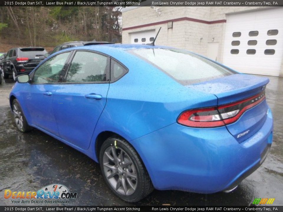 2015 Dodge Dart SXT Laser Blue Pearl / Black/Light Tungsten Accent Stitching Photo #3
