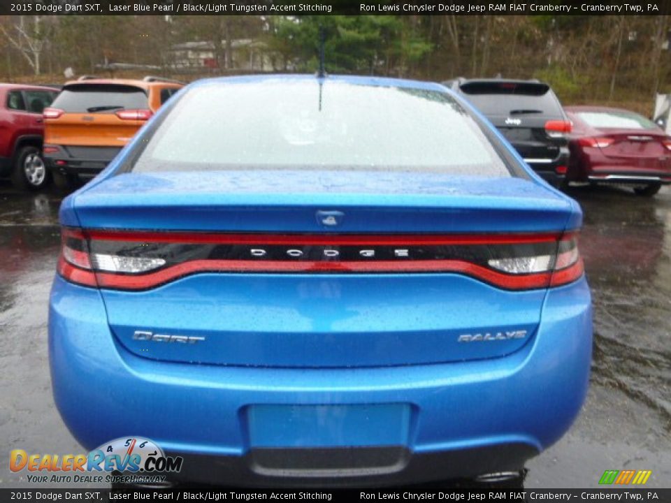 2015 Dodge Dart SXT Laser Blue Pearl / Black/Light Tungsten Accent Stitching Photo #4
