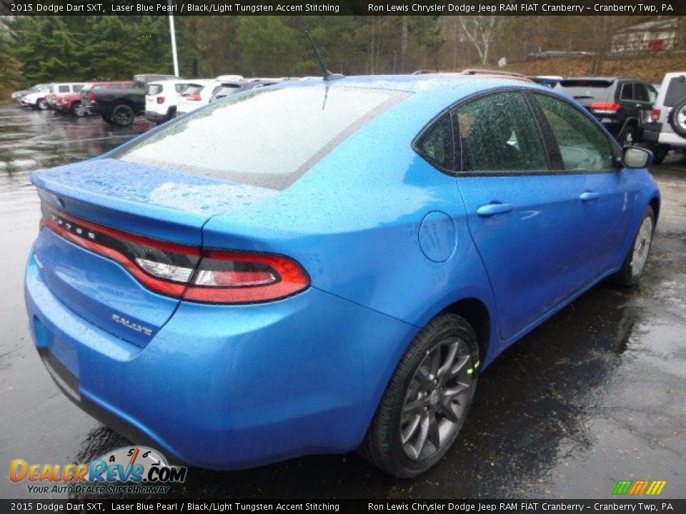 2015 Dodge Dart SXT Laser Blue Pearl / Black/Light Tungsten Accent Stitching Photo #5