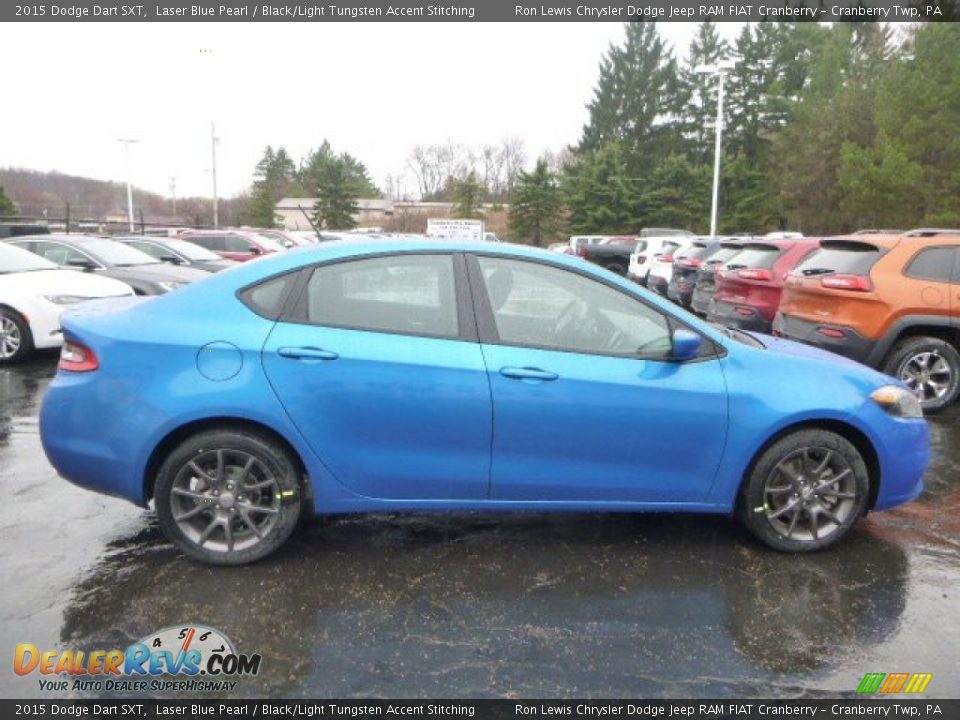 2015 Dodge Dart SXT Laser Blue Pearl / Black/Light Tungsten Accent Stitching Photo #8