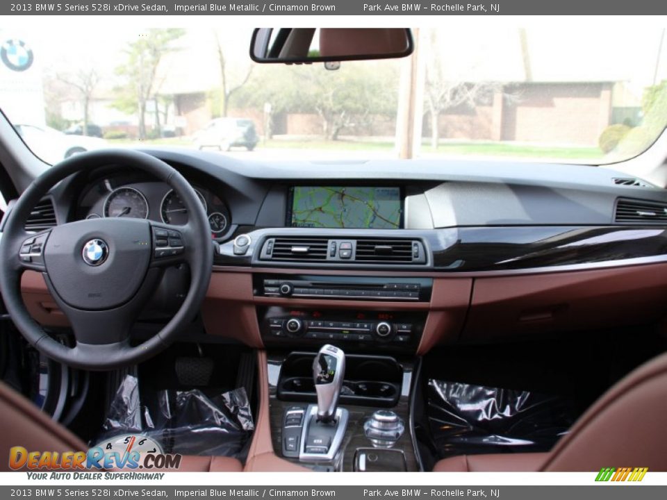 2013 BMW 5 Series 528i xDrive Sedan Imperial Blue Metallic / Cinnamon Brown Photo #15