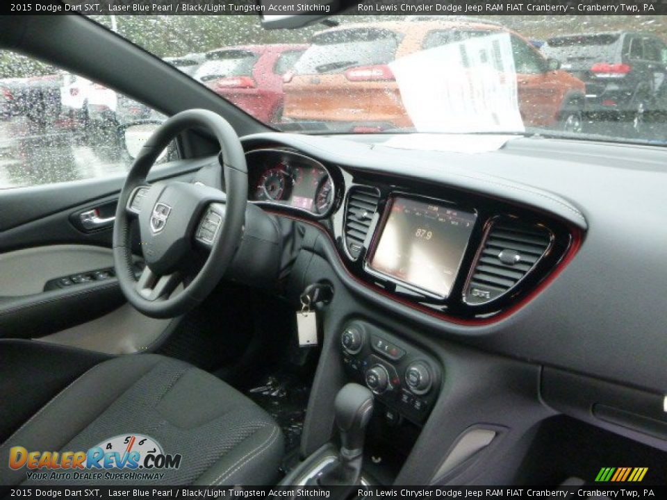 2015 Dodge Dart SXT Laser Blue Pearl / Black/Light Tungsten Accent Stitching Photo #11