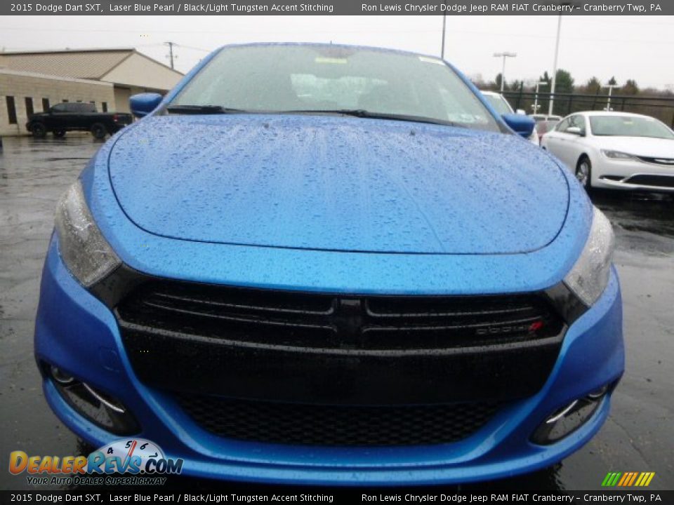 2015 Dodge Dart SXT Laser Blue Pearl / Black/Light Tungsten Accent Stitching Photo #12