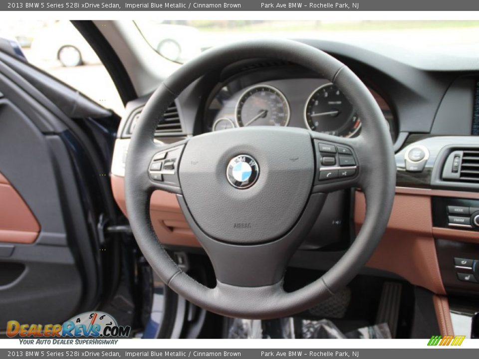 2013 BMW 5 Series 528i xDrive Sedan Imperial Blue Metallic / Cinnamon Brown Photo #18