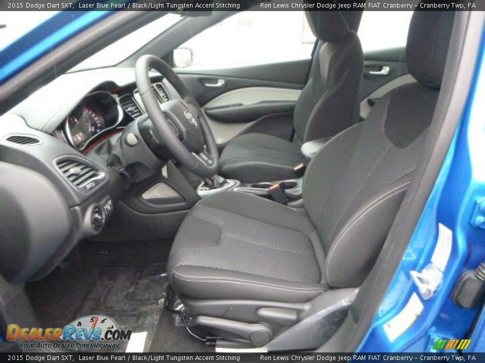 2015 Dodge Dart SXT Laser Blue Pearl / Black/Light Tungsten Accent Stitching Photo #13