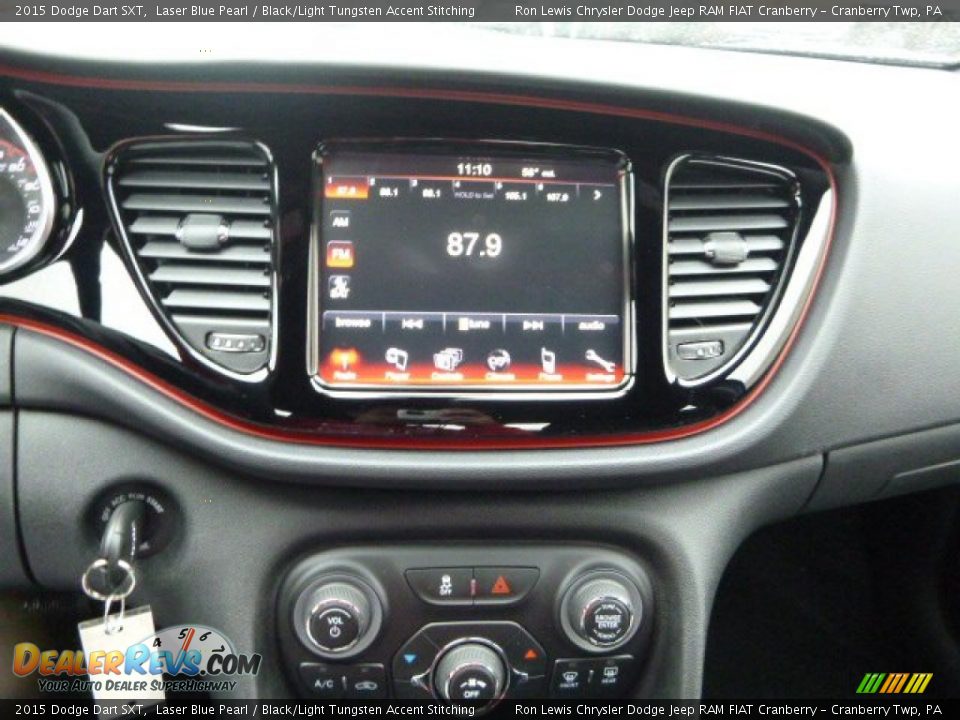 2015 Dodge Dart SXT Laser Blue Pearl / Black/Light Tungsten Accent Stitching Photo #15