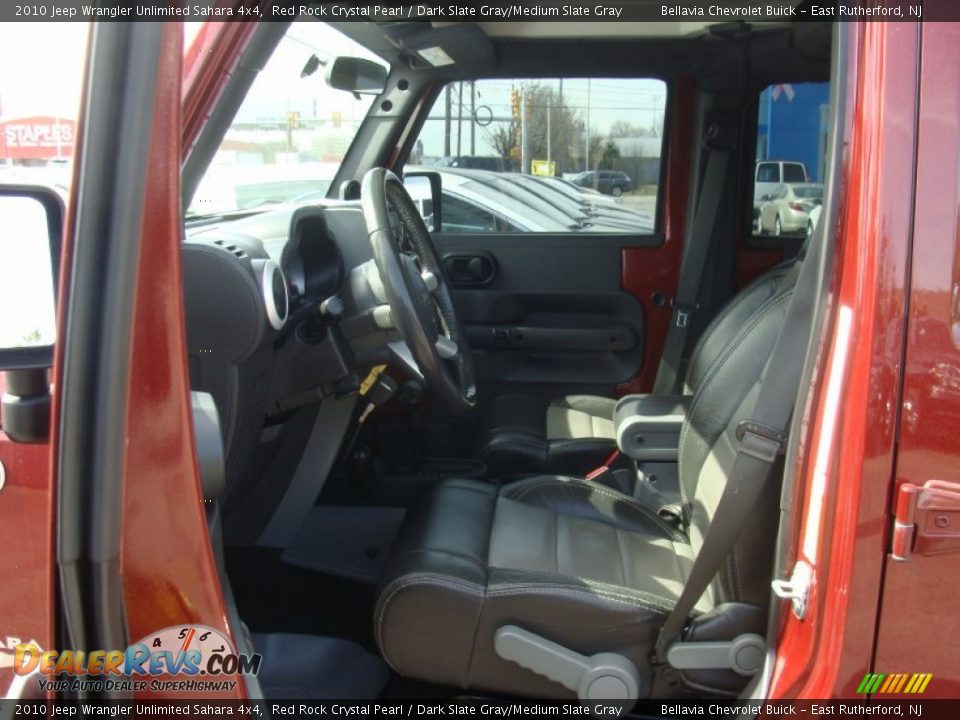 2010 Jeep Wrangler Unlimited Sahara 4x4 Red Rock Crystal Pearl / Dark Slate Gray/Medium Slate Gray Photo #7