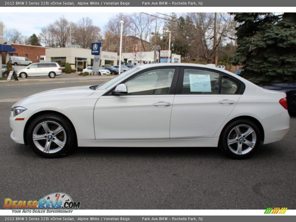 2013 BMW 3 Series 328i xDrive Sedan Alpine White / Venetian Beige Photo #6